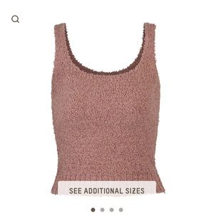 Skims Cozy Knit Tank Rose Clay